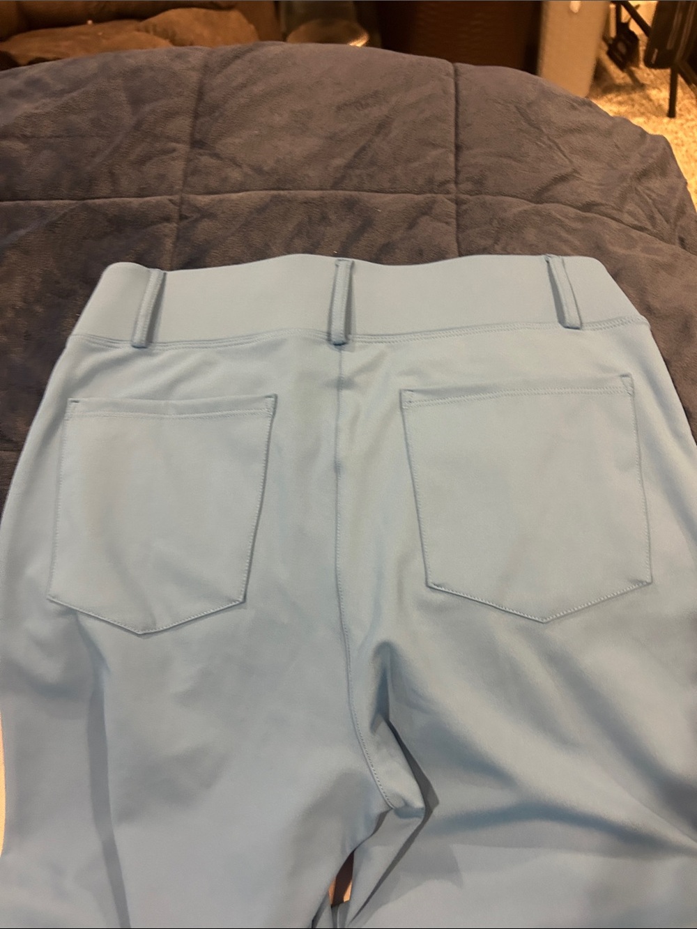 HALARA Pale Blue High-Waist flare pants - Picture 4 of 6